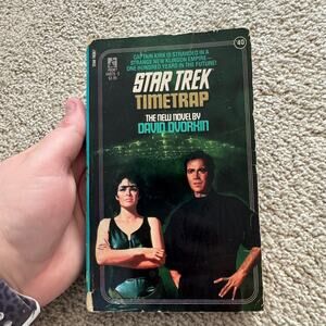Vintage 1988 Star Trek Time Trap by David Dvorkin Paperback Book Pocket Books